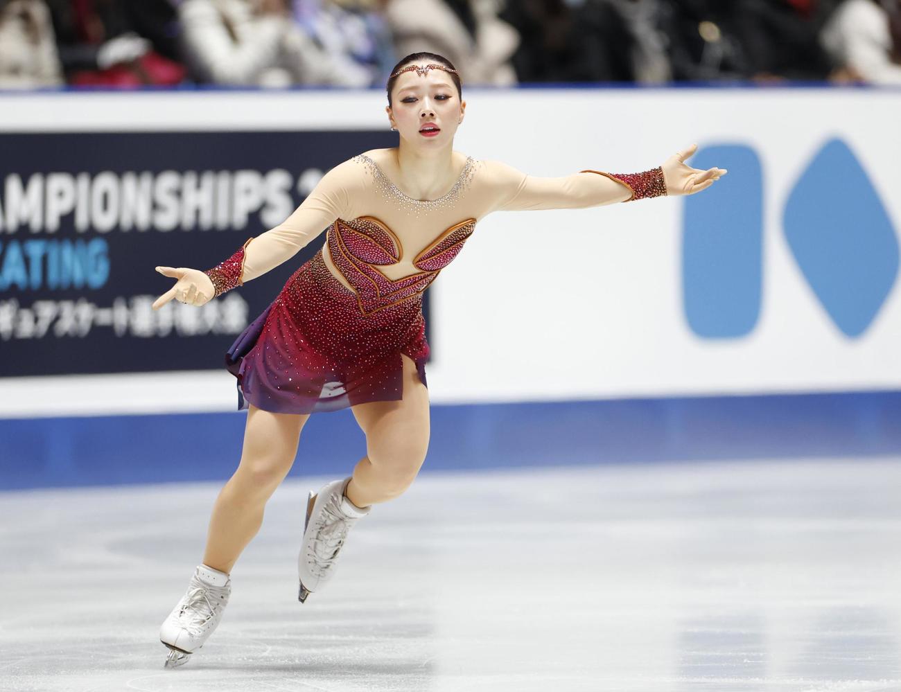 女子フリー　演技する樋口新葉＝国立代々木競技場（共同）