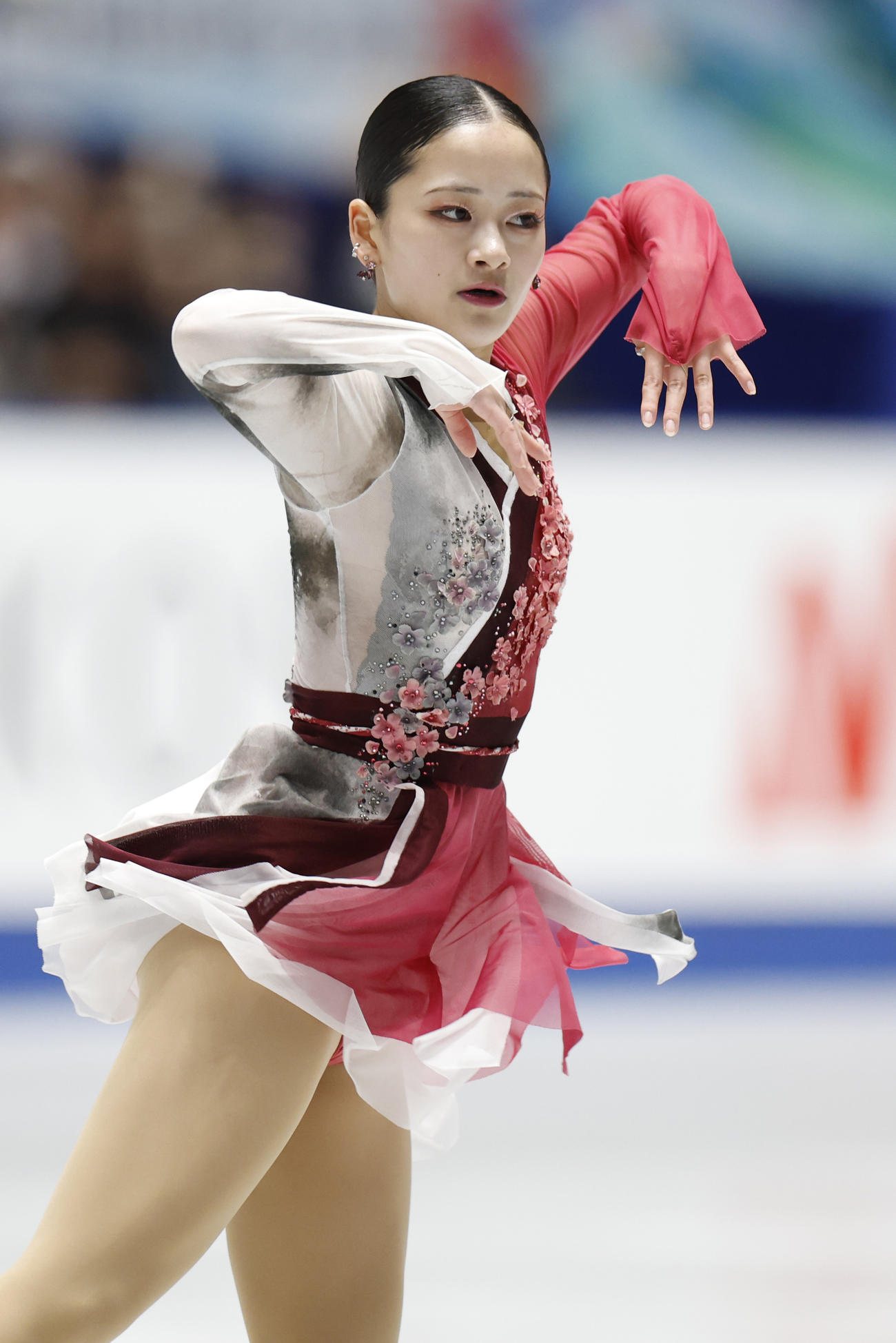 女子フリー　演技する渡辺倫果＝国立代々木競技場（共同）