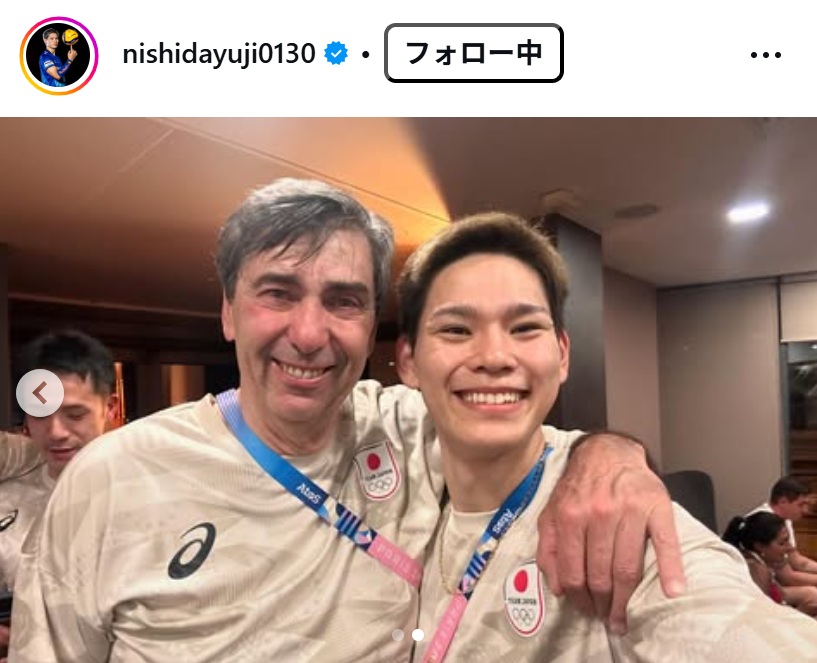西田有志のインスタグラムから