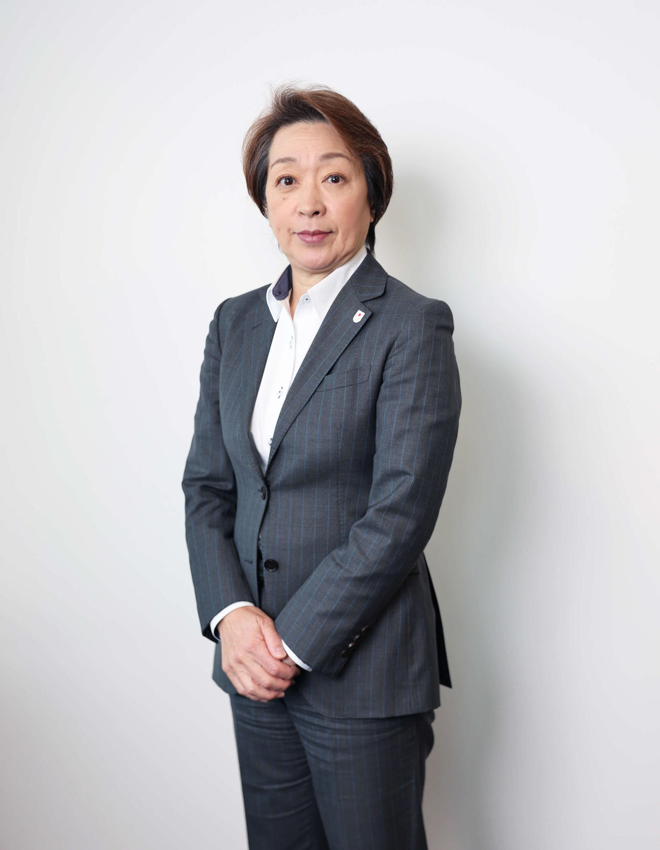 にこやかな表情で目線を向けるJOC橋本聖子会長（撮影・増田悦実）