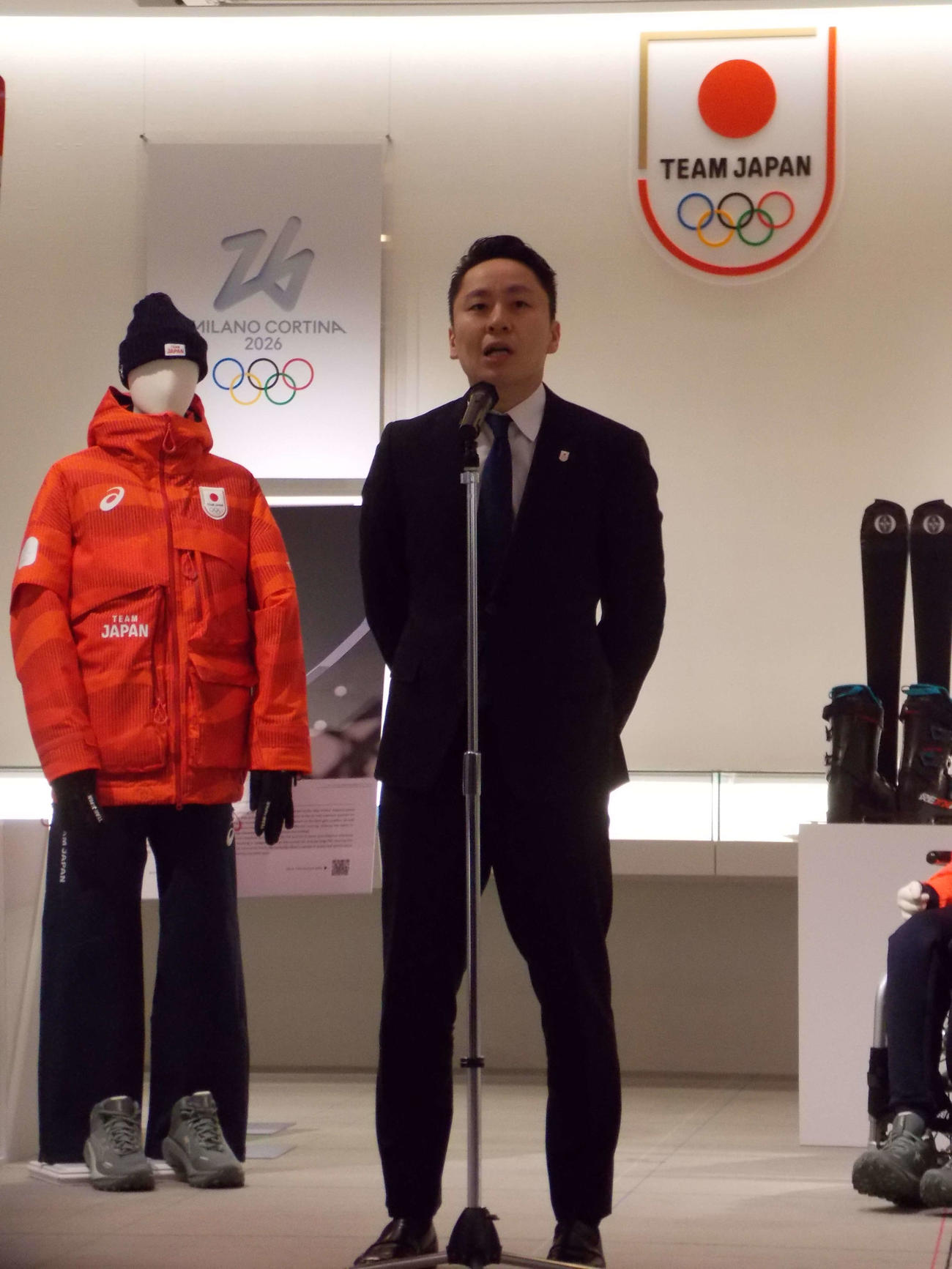 日本オリンピック委員会（JOC）の仕事始めにあいさつした太田雄貴専務理事（撮影・松本航）