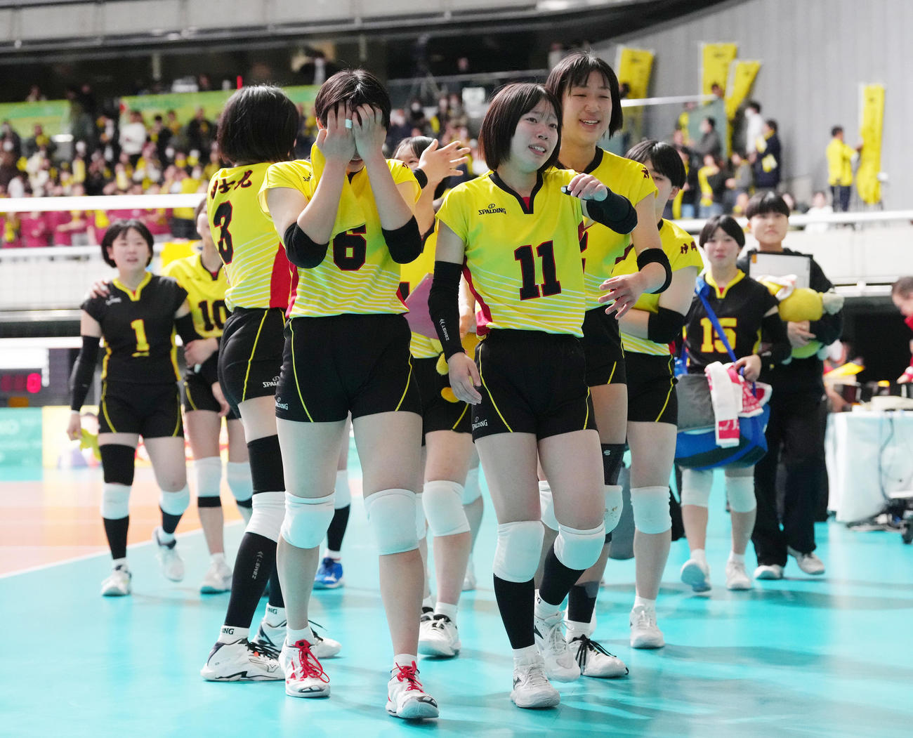 女子準々決勝　東九州龍谷対富士見　準々決勝で敗れた富士見（撮影・足立雅史）