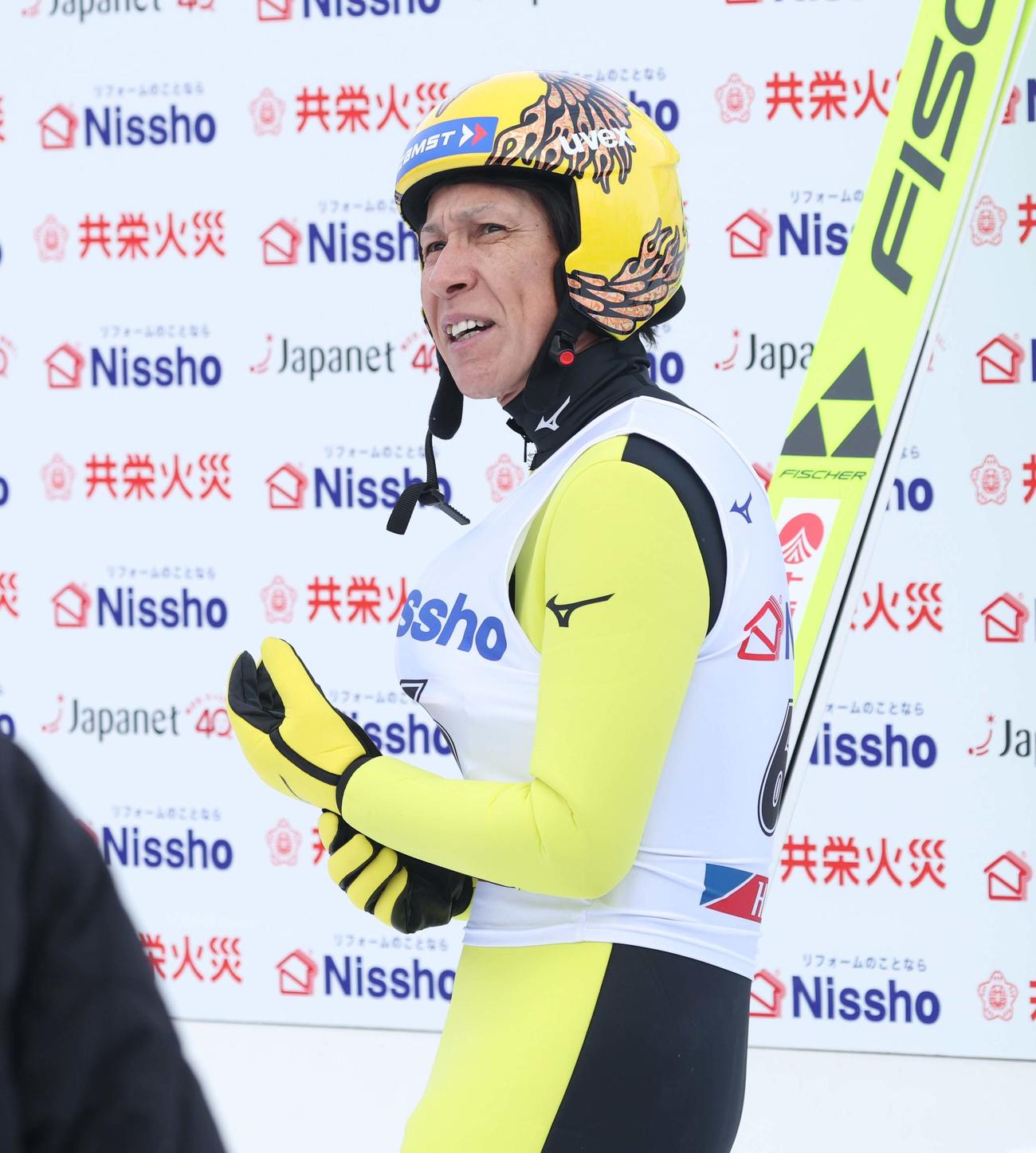 HBC杯ジャンプ大会　4位に入った葛西（撮影・黒川智章）