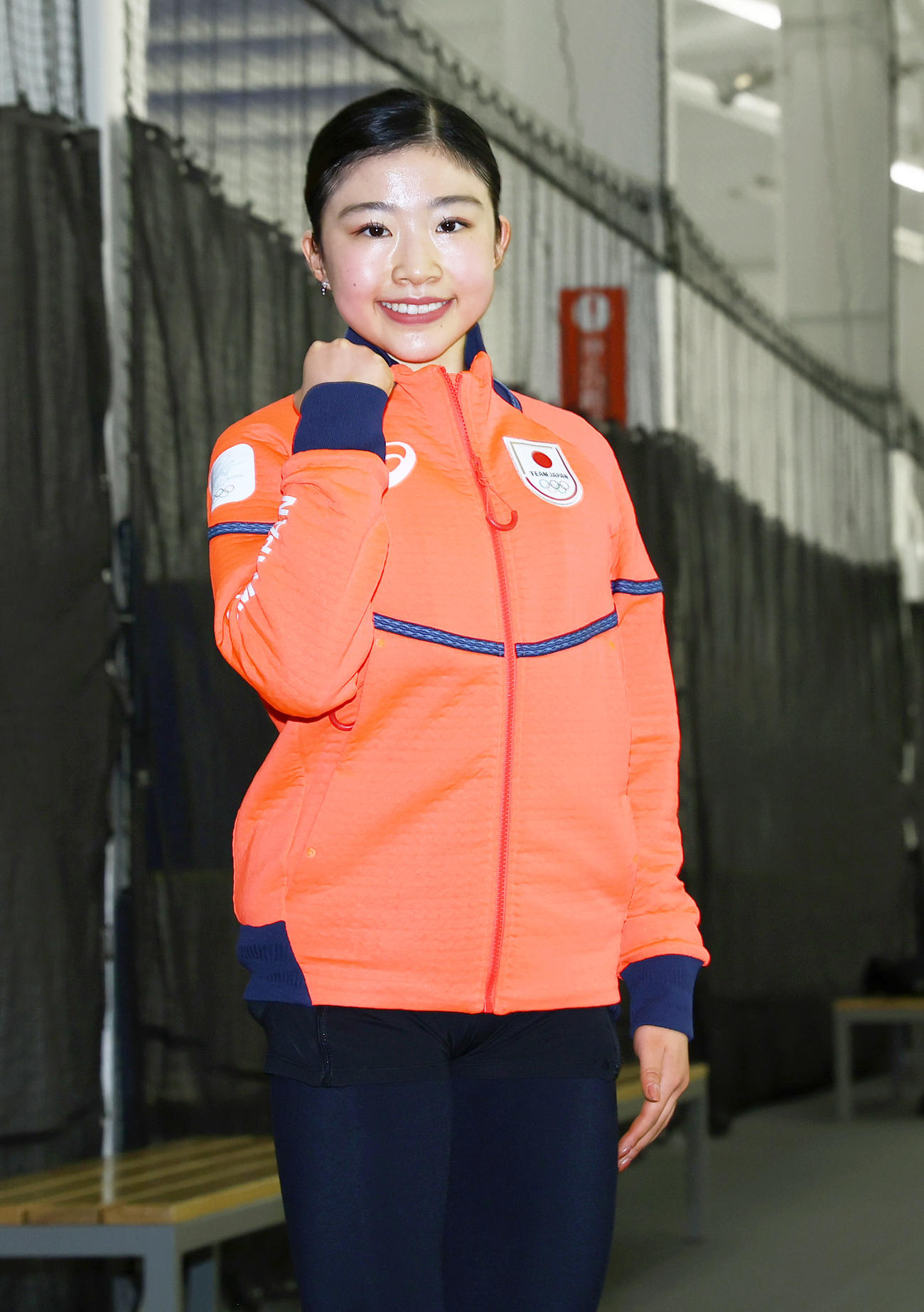 公開練習を終え、フォトセッションする千葉（撮影・上山淳一）