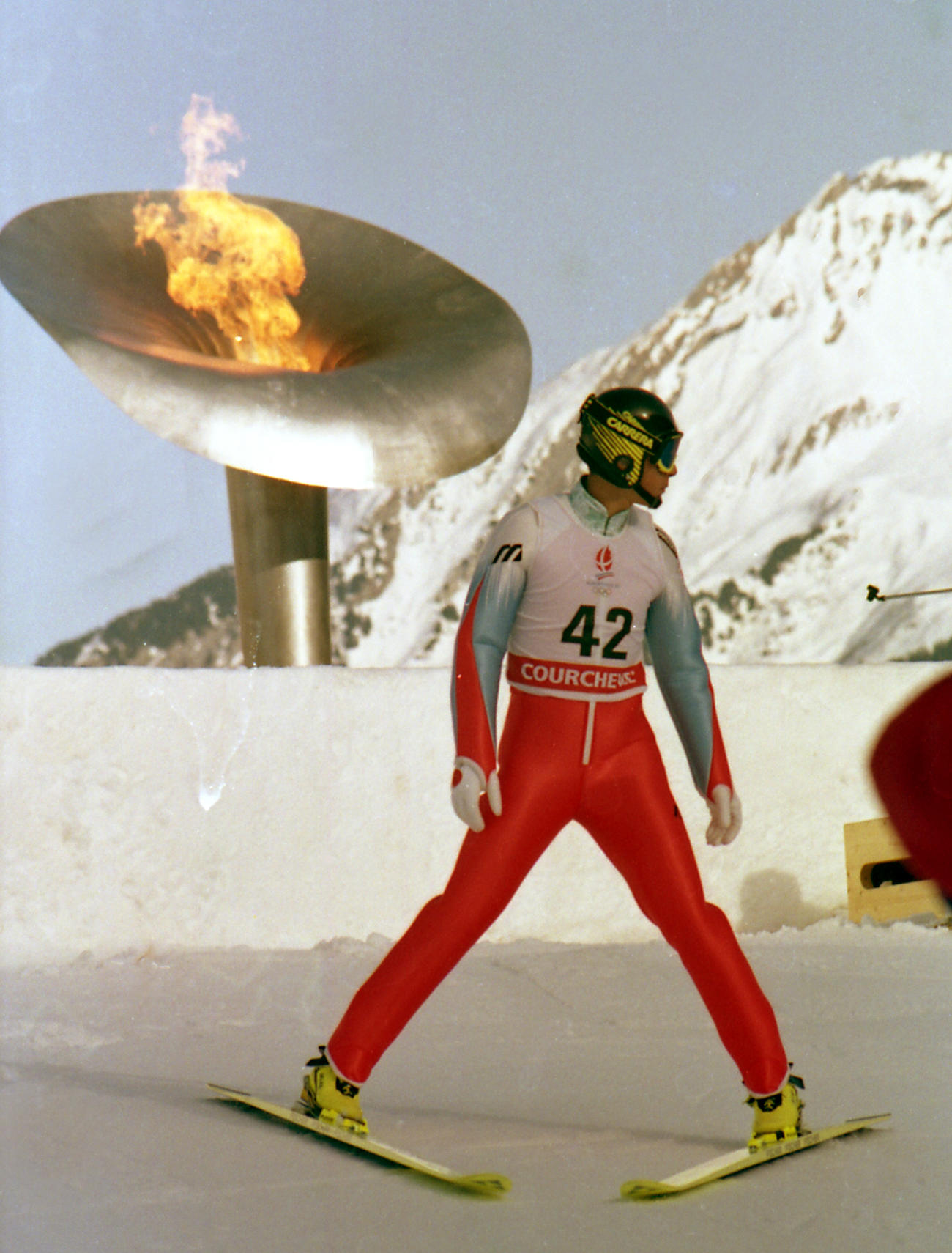 初五輪となったアルベールビル大会での葛西紀明（1992年2月）