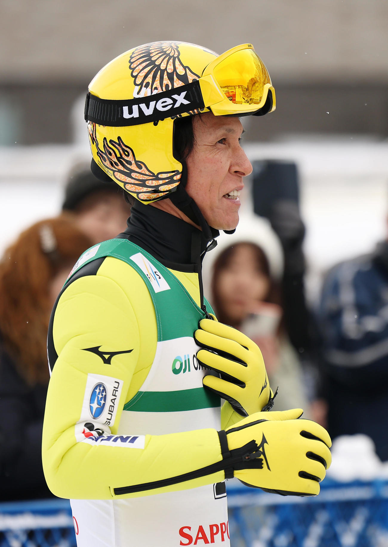 予選の飛躍を終えた葛西（撮影・前田充）