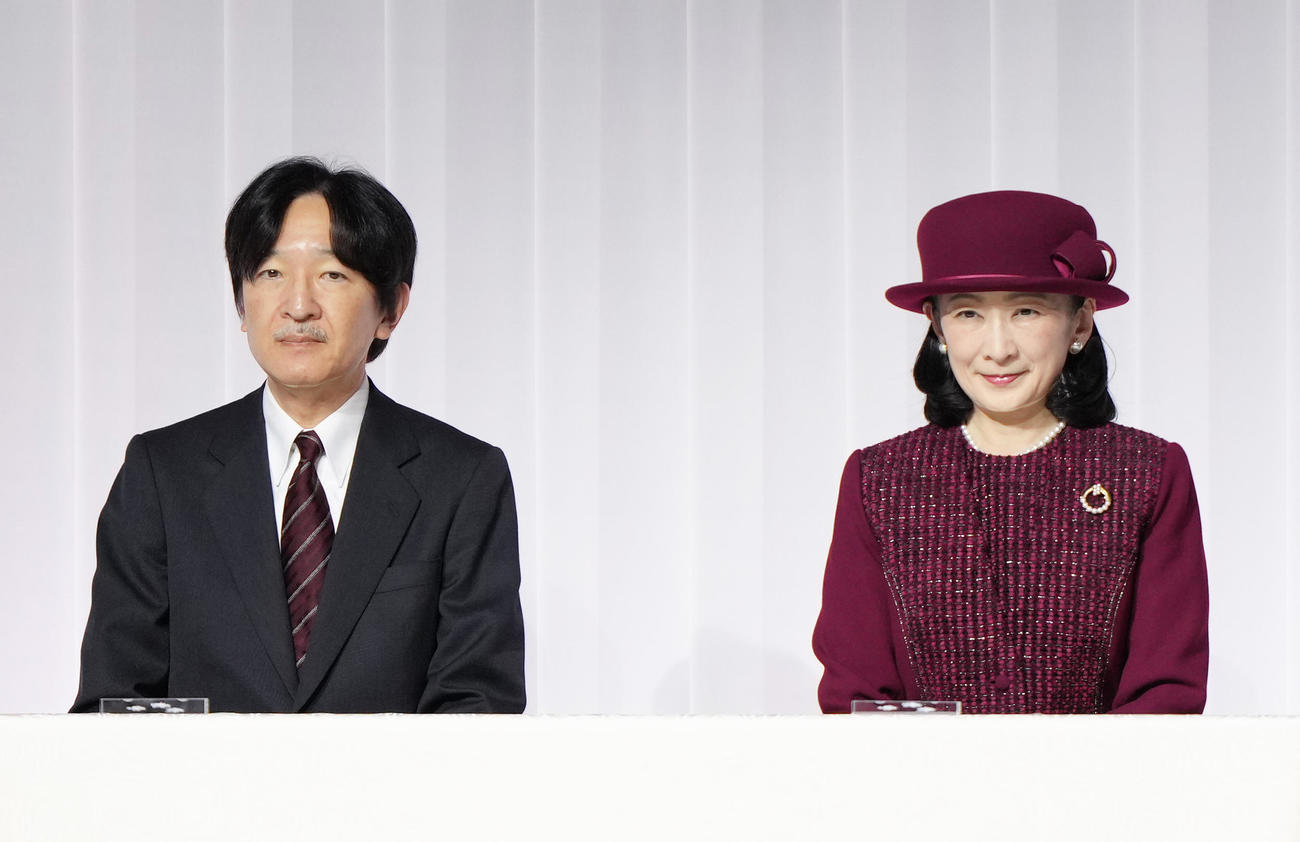 結団式に出席された秋篠宮ご夫妻（撮影・足立雅史）