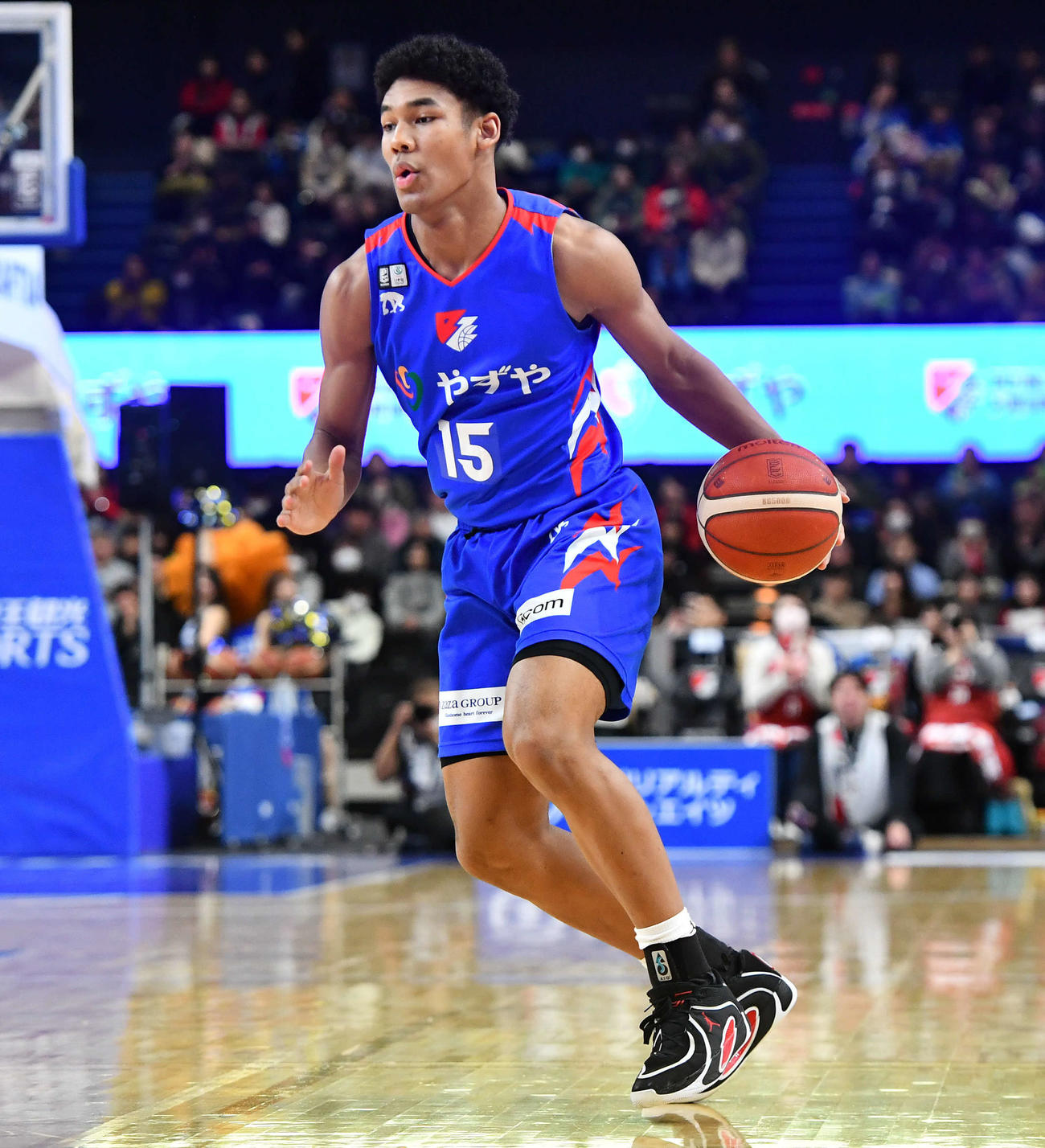 福岡対奈良　1Q、途中交代から出場した福岡白谷（撮影・岩下翔太）