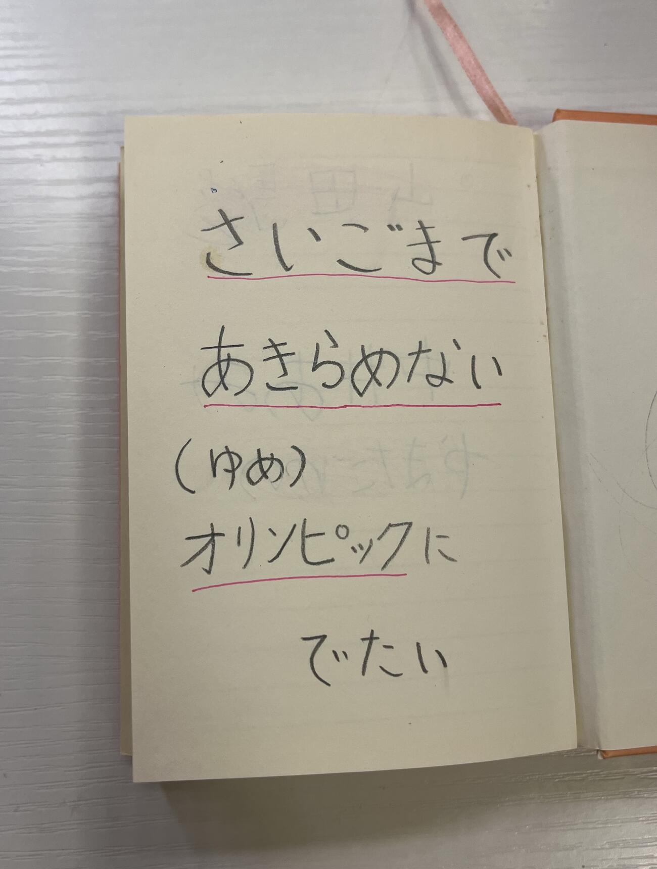 中井亜美がノービス時代まで記していたスケーターズノート