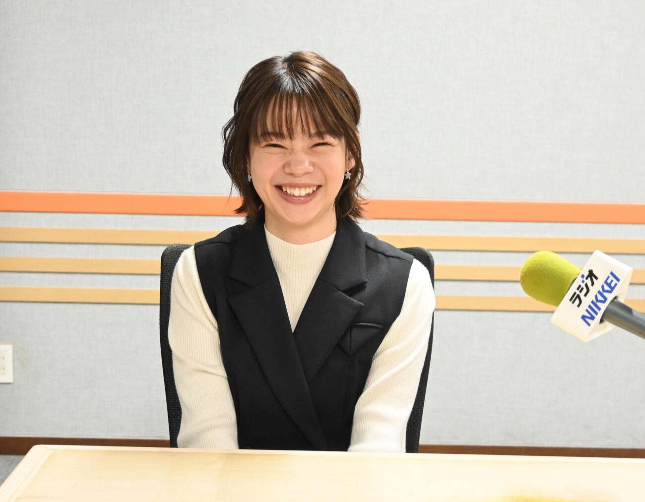 「判断力の源～一流になるための脳（ブレイン）ケア～」の収録に参加した高木菜那さん（撮影・飯岡大暉）