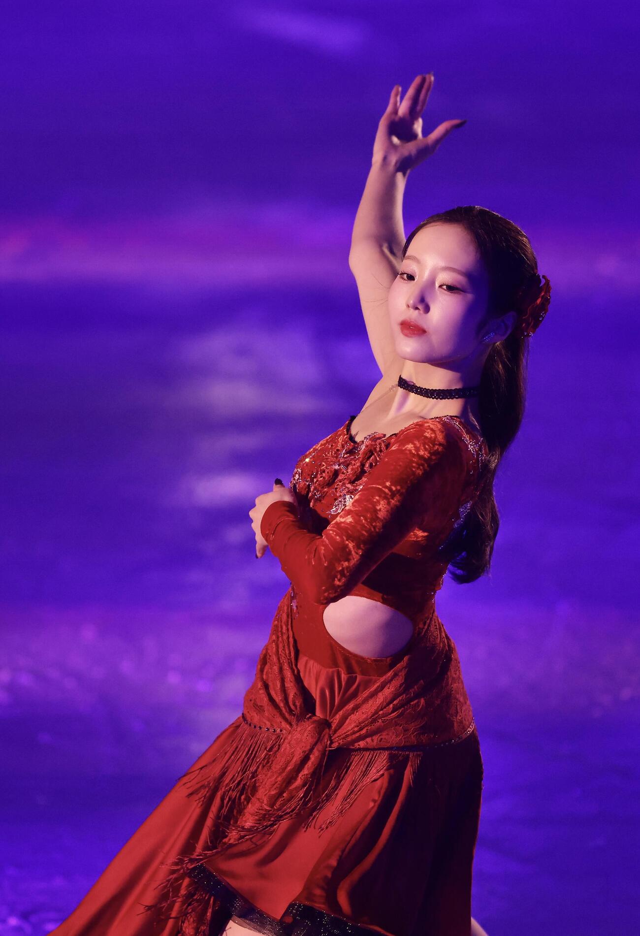 華麗なパフォーマンスを披露する本田真凜さん（撮影・河田真司）