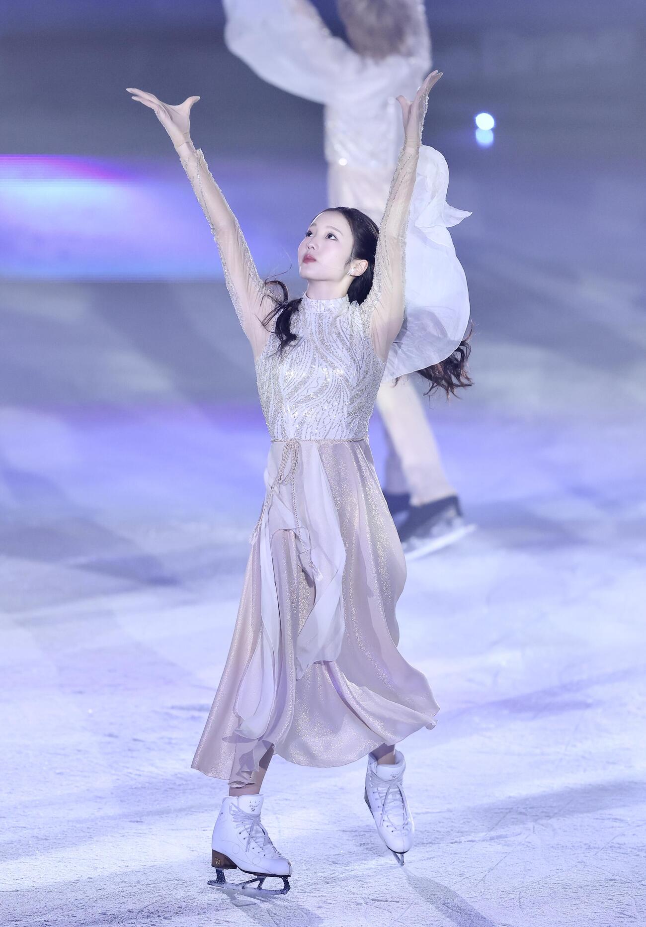 華麗なパフォーマンスを披露する本田真凜さん（撮影・河田真司）