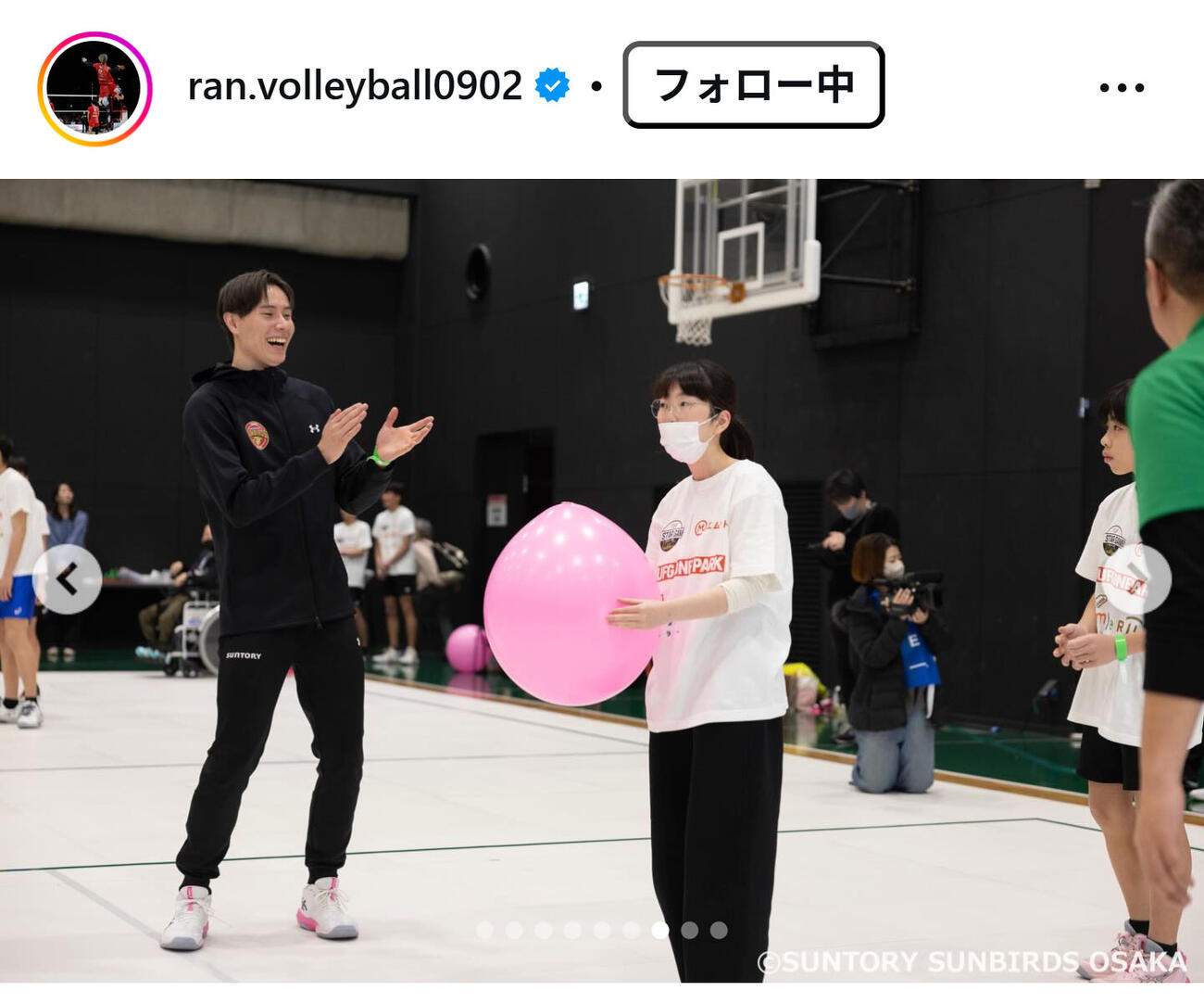 高橋藍のインスタグラムから