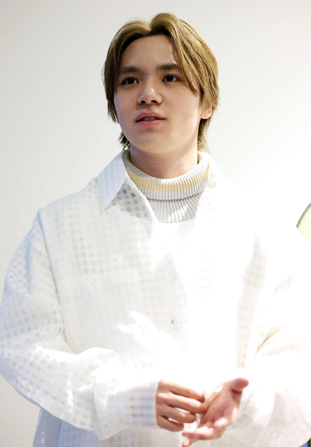 ApexLegendsファン感謝祭で試合出場し取材に答える宇野昌磨さん（撮影・浅見桂子）