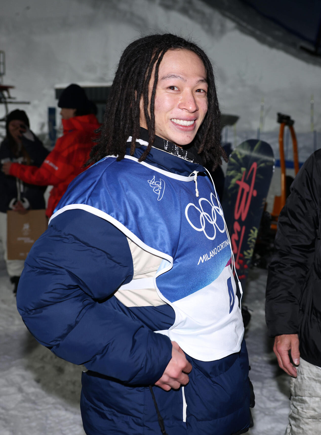 五輪の決勝後、笑顔を見せる平野歩夢（2026年2月撮影）