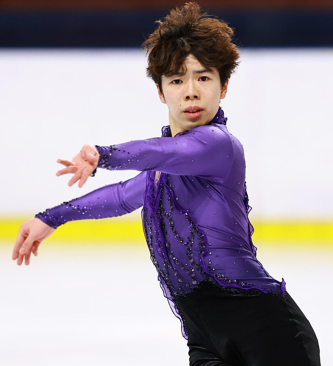 明法オンアイスに登場した佐藤駿（撮影・野上伸悟）