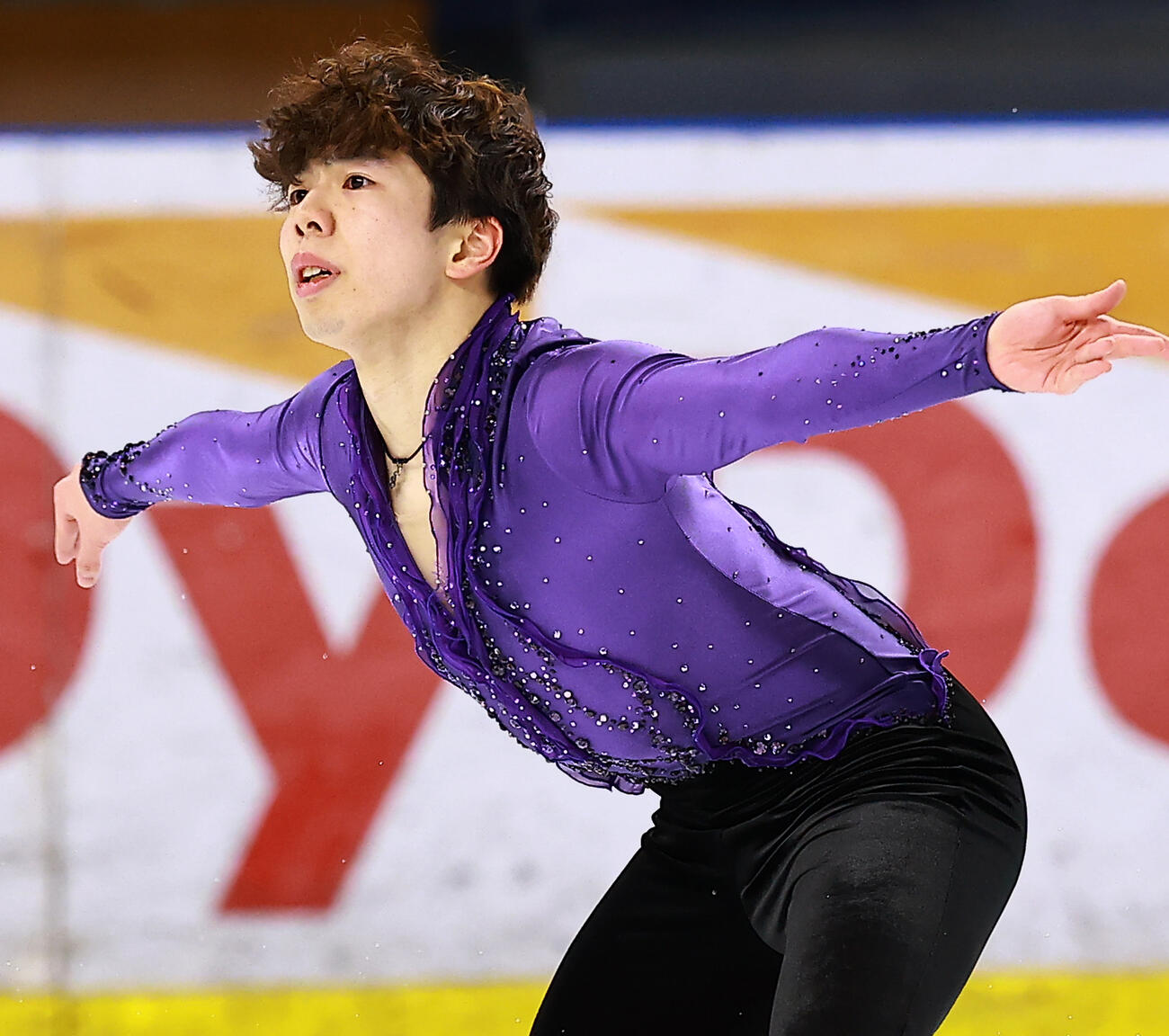 明法オンアイスに登場した佐藤駿（撮影・野上伸悟）