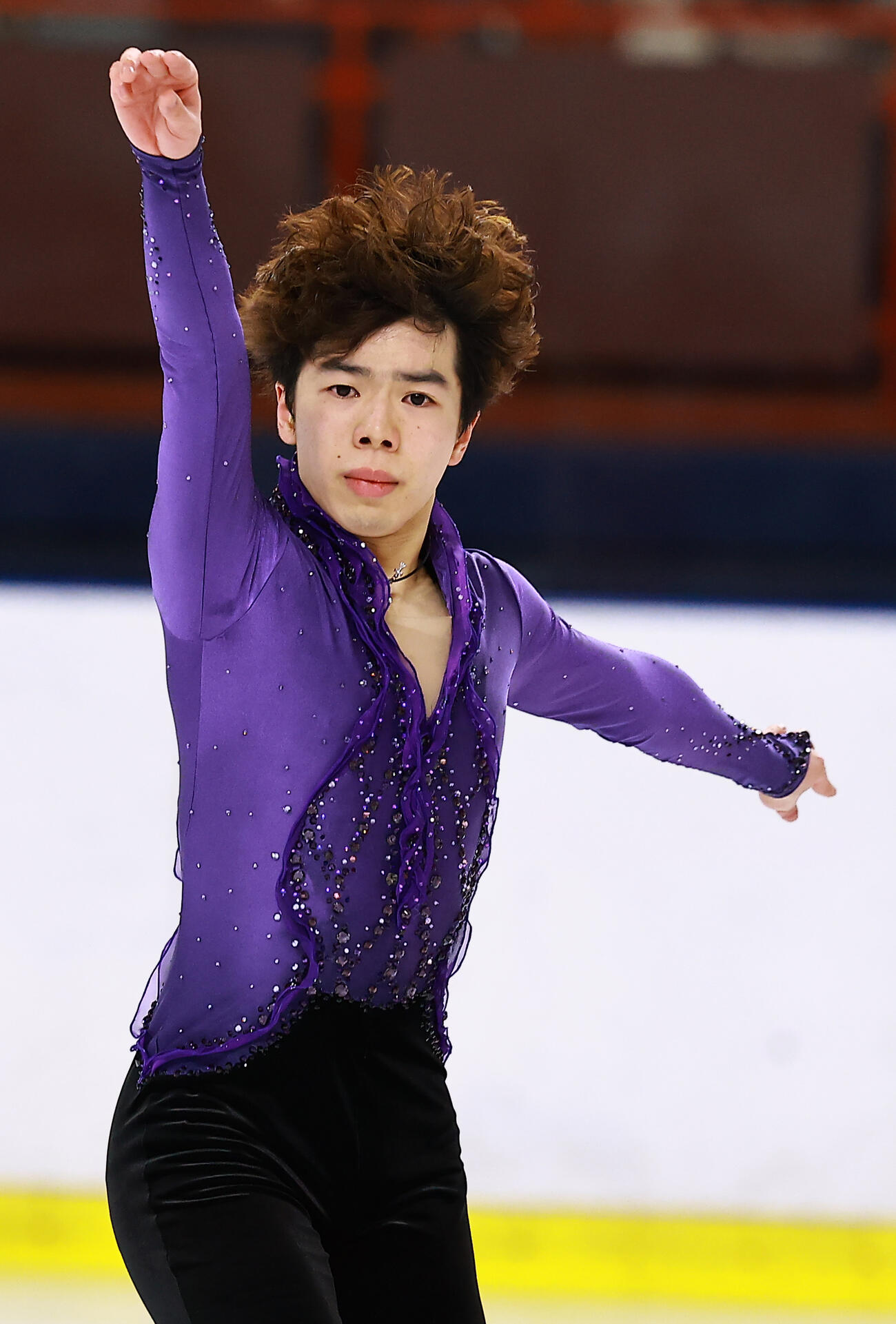 明法オンアイスに登場した佐藤駿（撮影・野上伸悟）