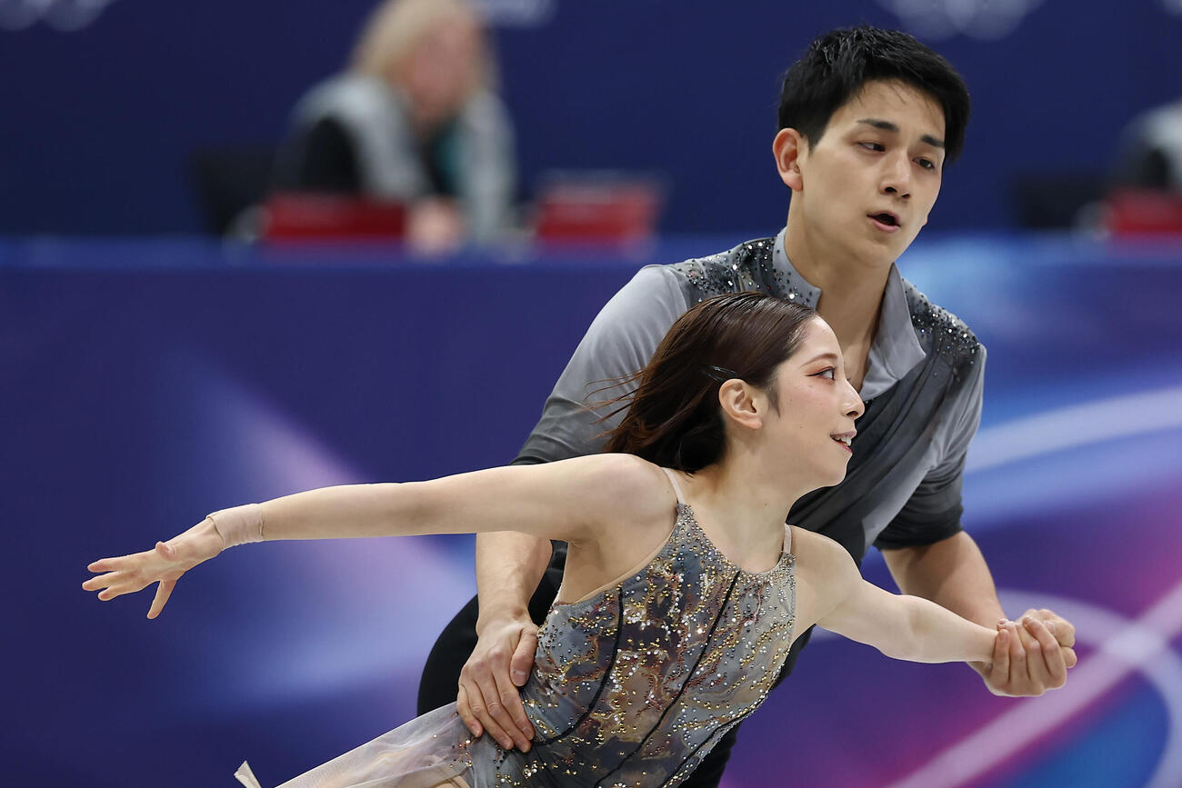 ペアフリーで演技する三浦（手前）、木原組（2026年2月撮影）