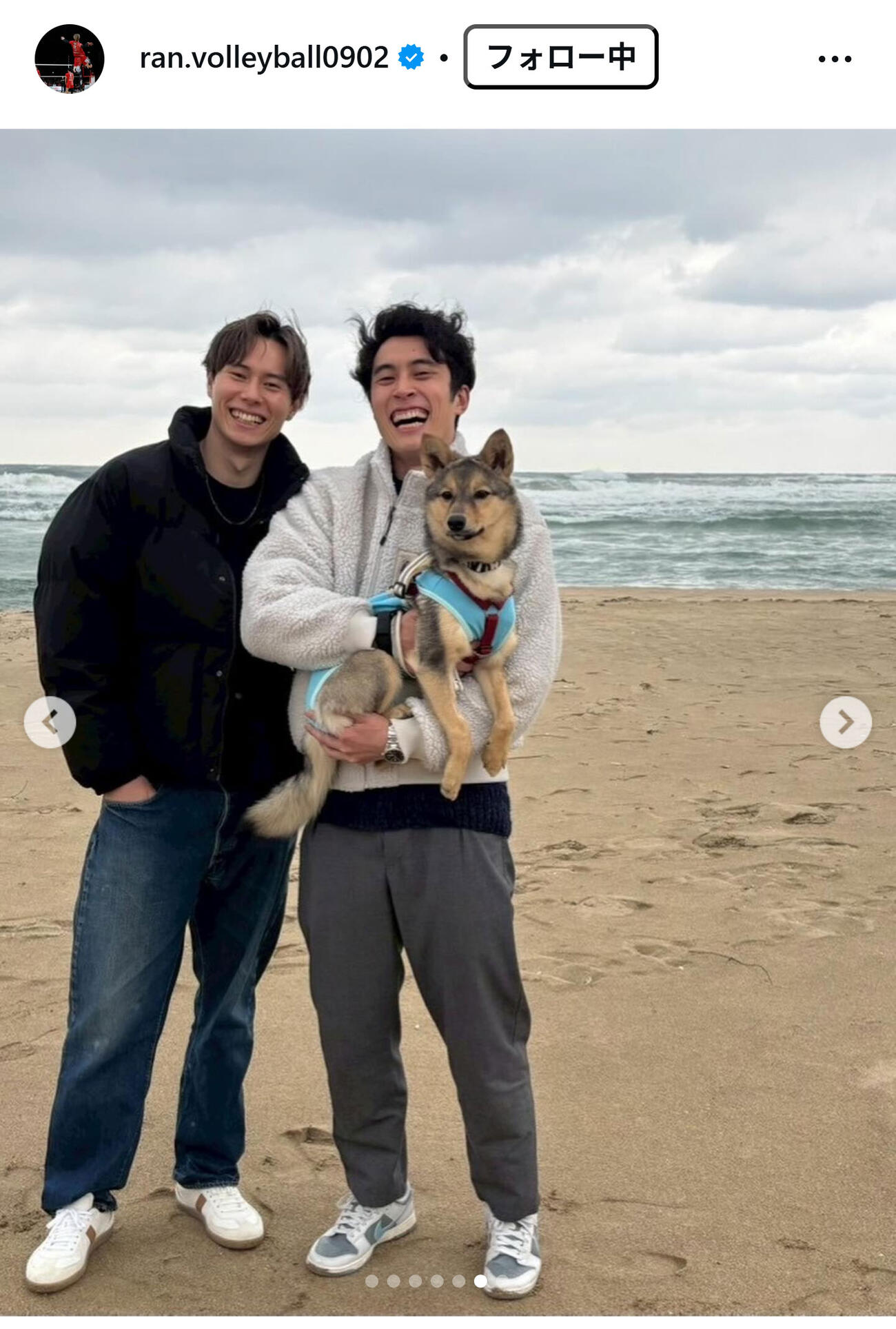 高橋藍のインスタグラムから
