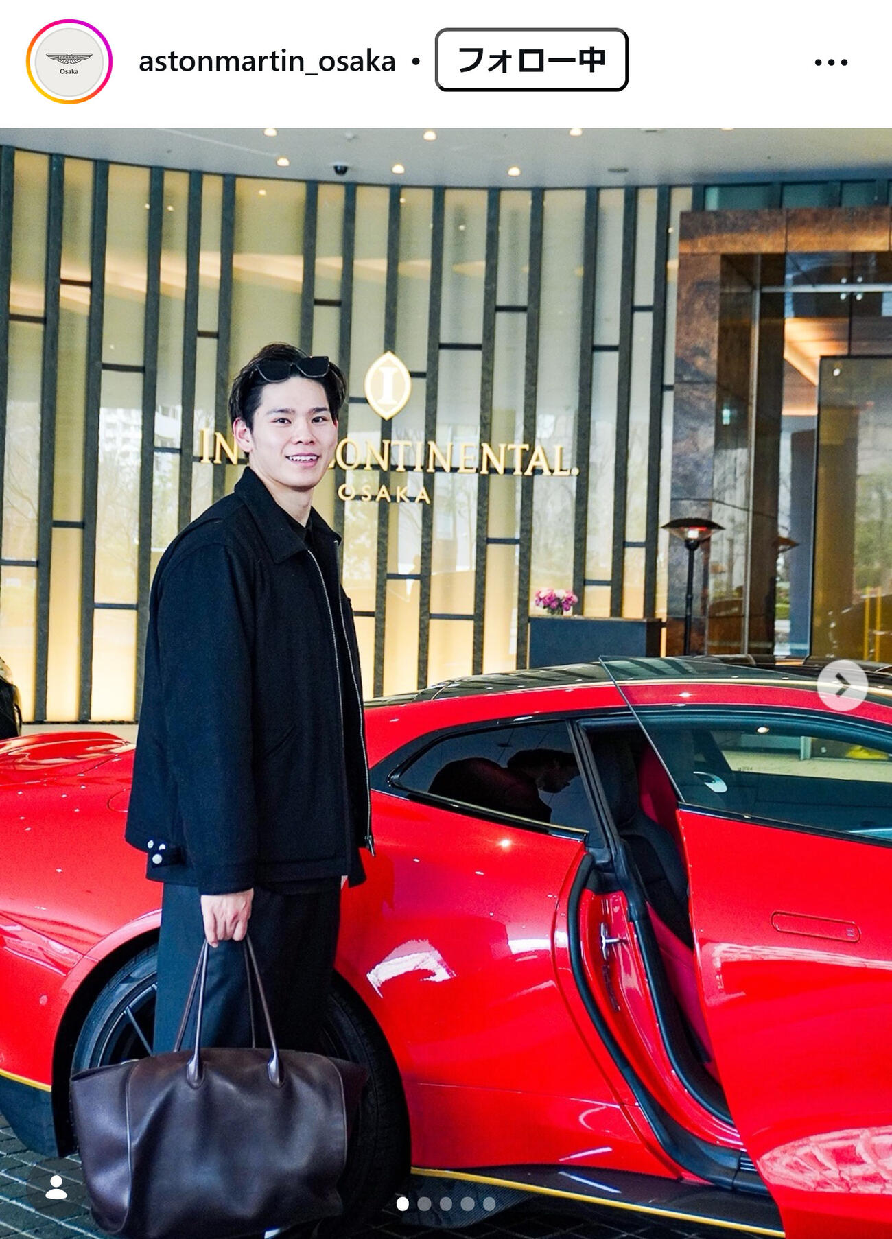 西田有志のインスタグラムから