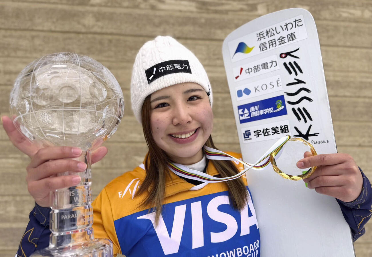 スノーボードW杯パラレル大回転で種目別制覇を果たした三木つばき（本人提供）（共同）