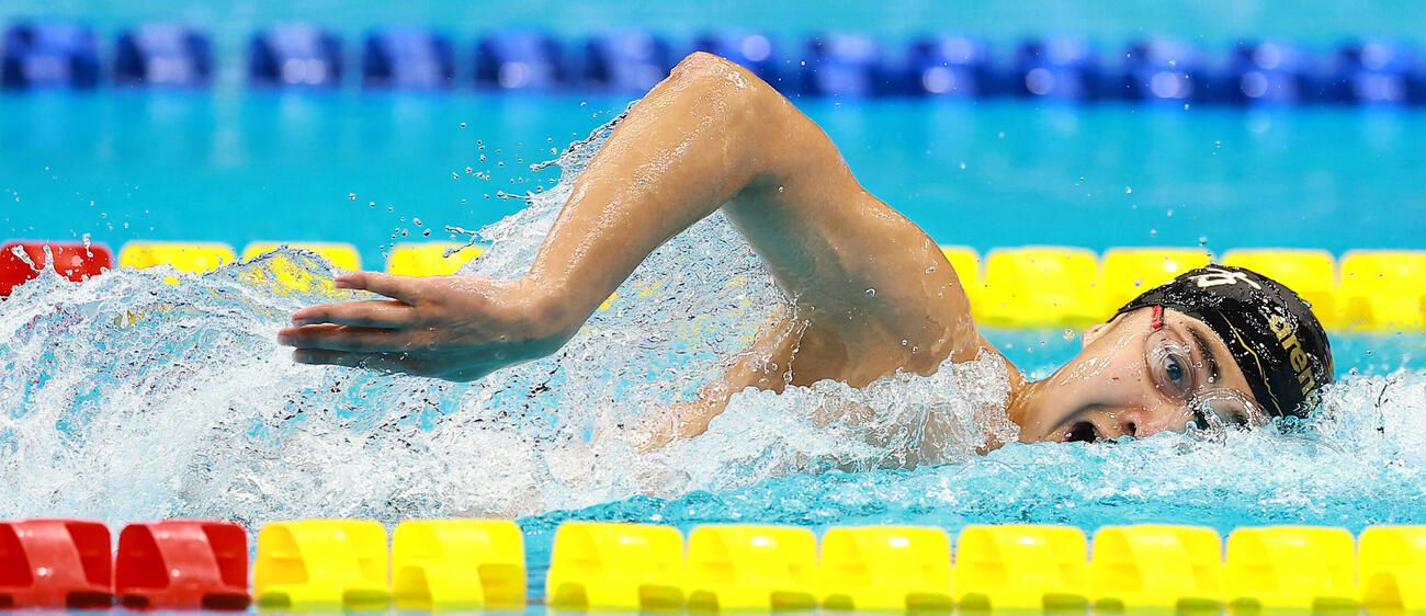 男子800メートル自由形で優勝した今福（撮影・野上伸悟）
