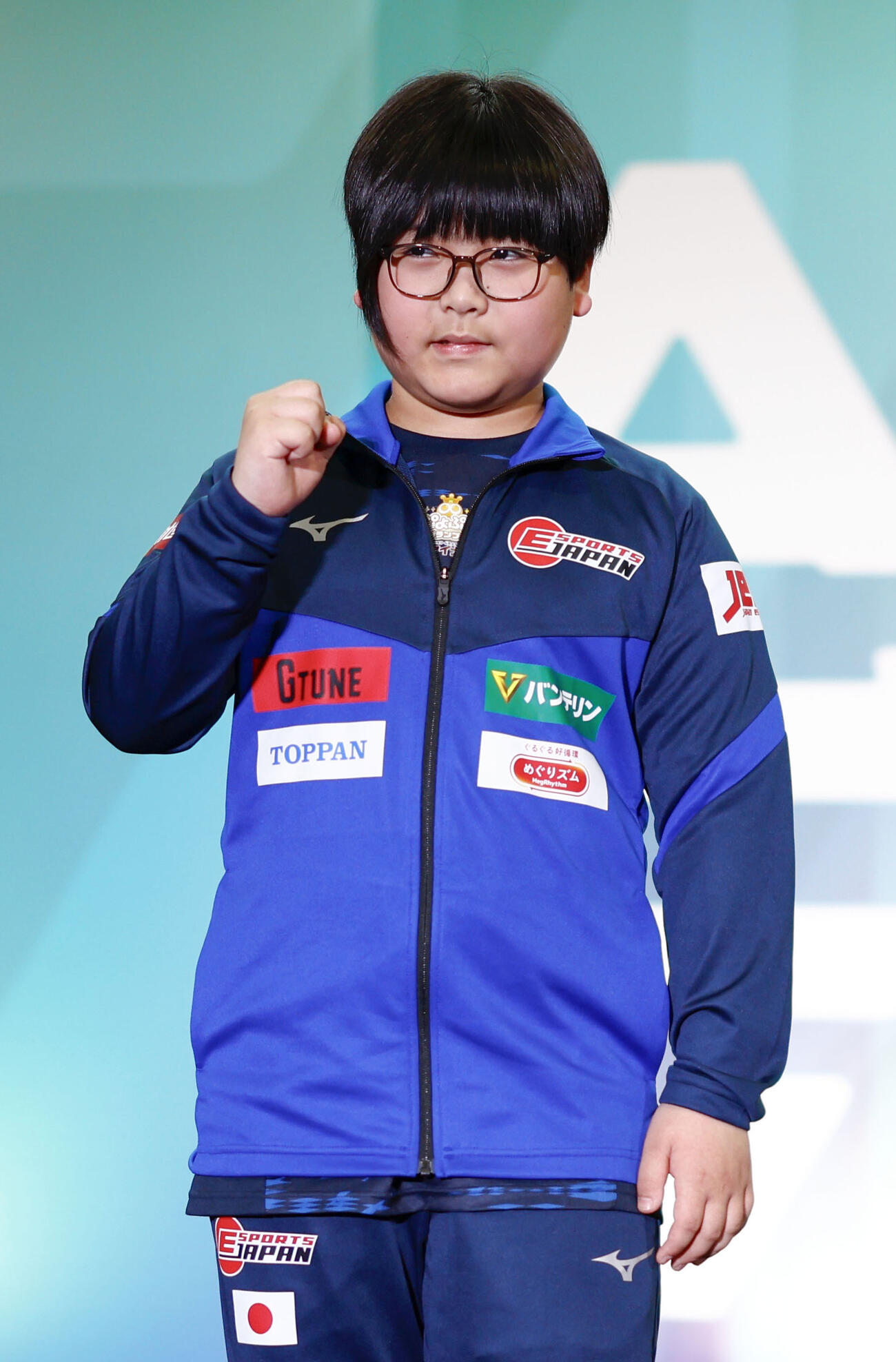 「ぷよぷよeスポーツ」の代表に選ばれたゆうき＝22日、愛知県国際展示場(共同)