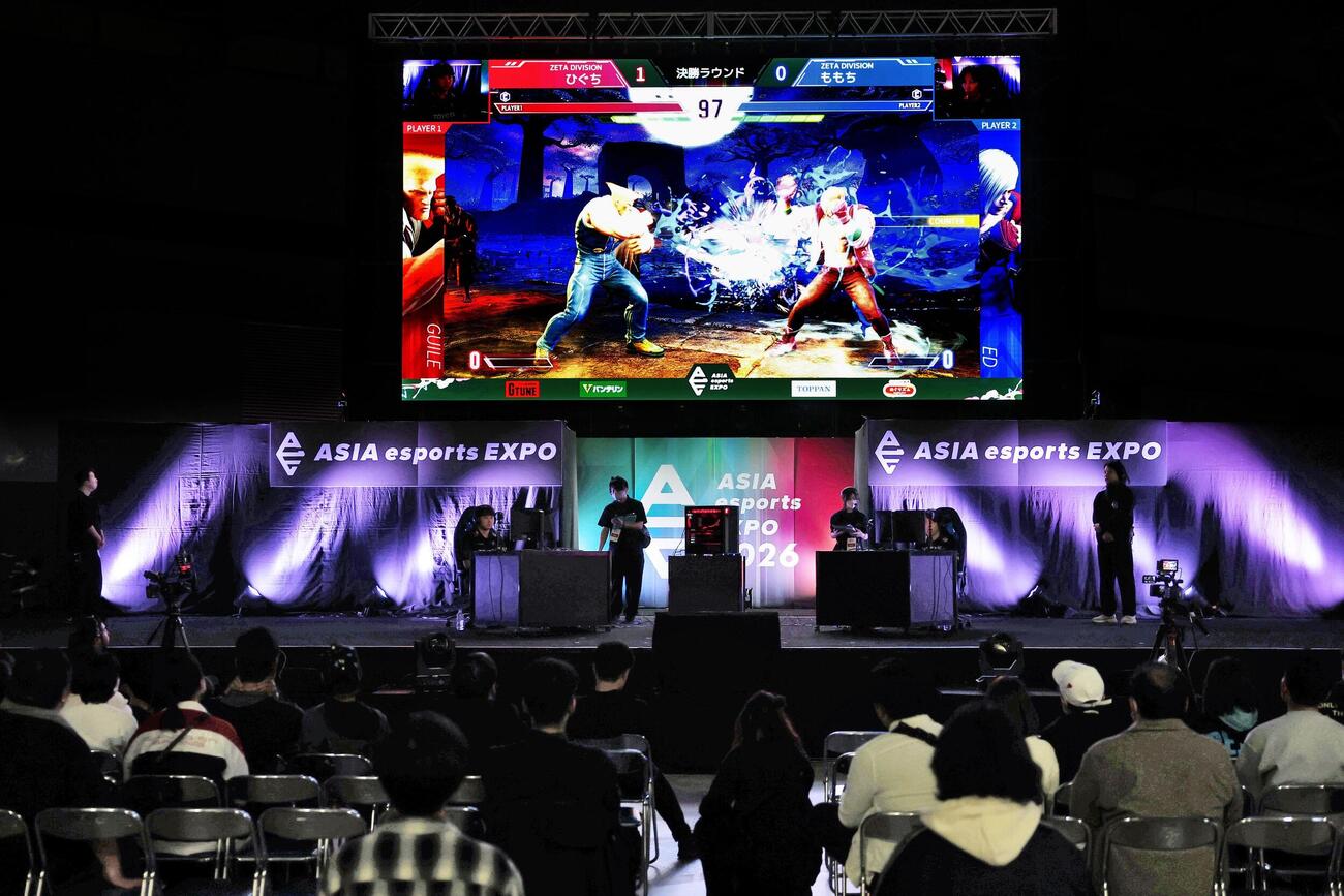 愛知県国際展示場で開催されたeスポーツの日本代表最終選考会＝22日(共同)