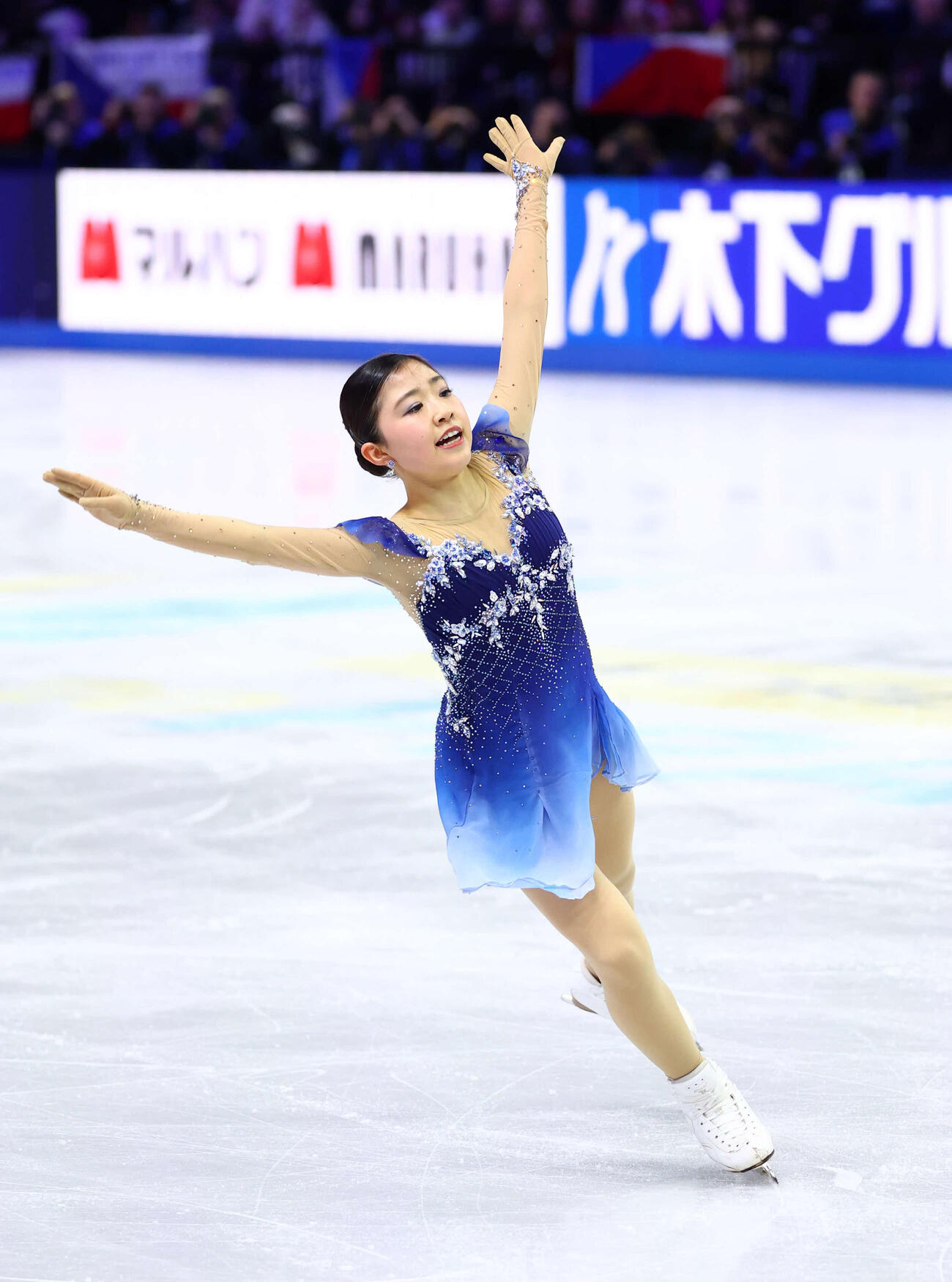 フィギュア世界選手権　女子フリーの演技をする千葉百音（撮影・PNP）