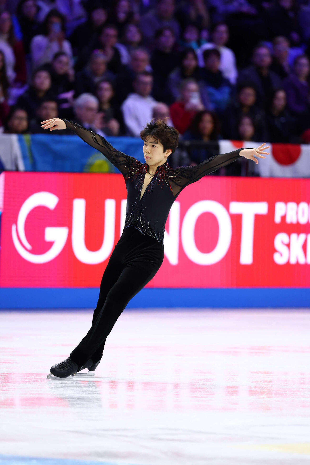 フィギュア世界選手権　男子フリーの演技を終えた佐藤駿（撮影・PNP）