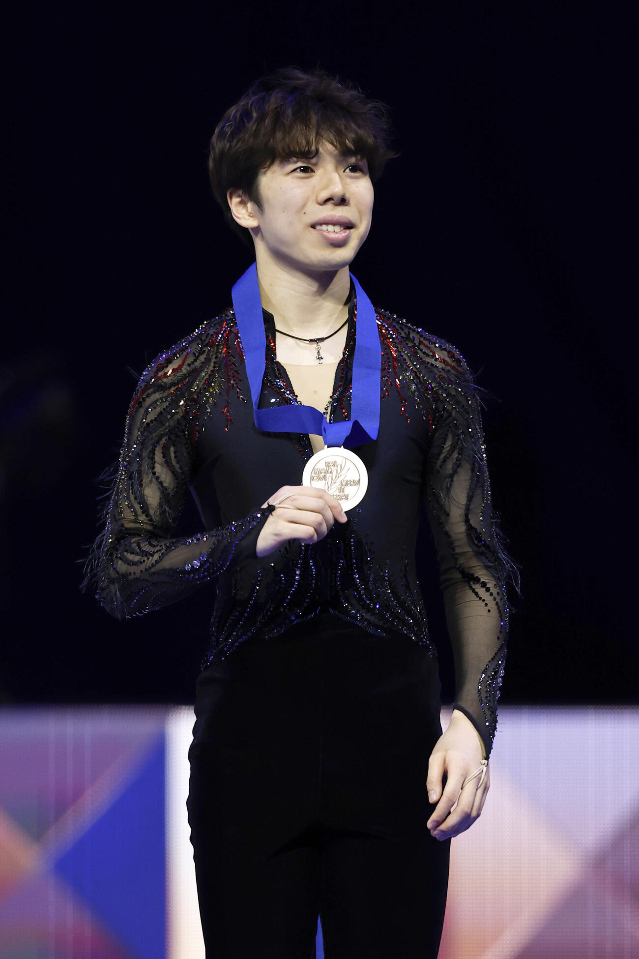 男子で3位となった佐藤駿＝プラハ（共同）