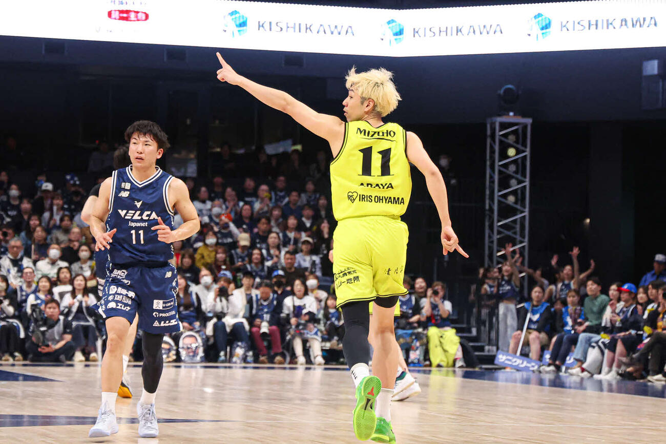 長崎対仙台　古巣対決となった仙台・荒谷（（C）B．LEAGUE）