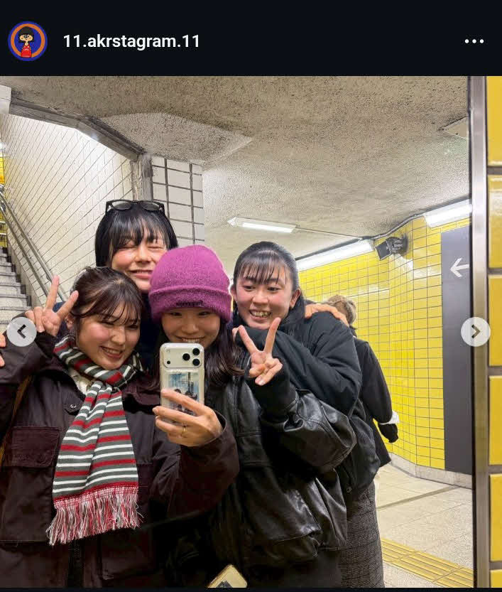 藤波の冬の思い出の投稿（本人のインスタグラム）