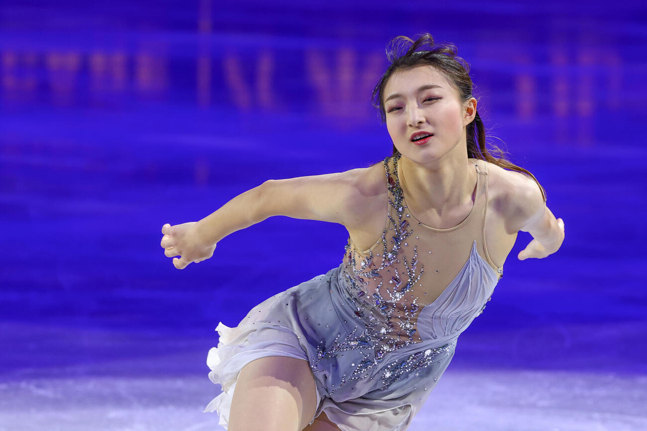 エキシビションで演技を披露する坂本花織（撮影・PNP）