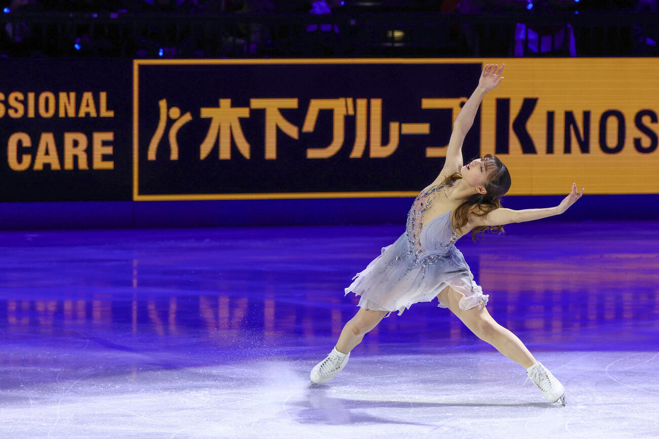 エキシビションで演技を披露する坂本花織（撮影・PNP）