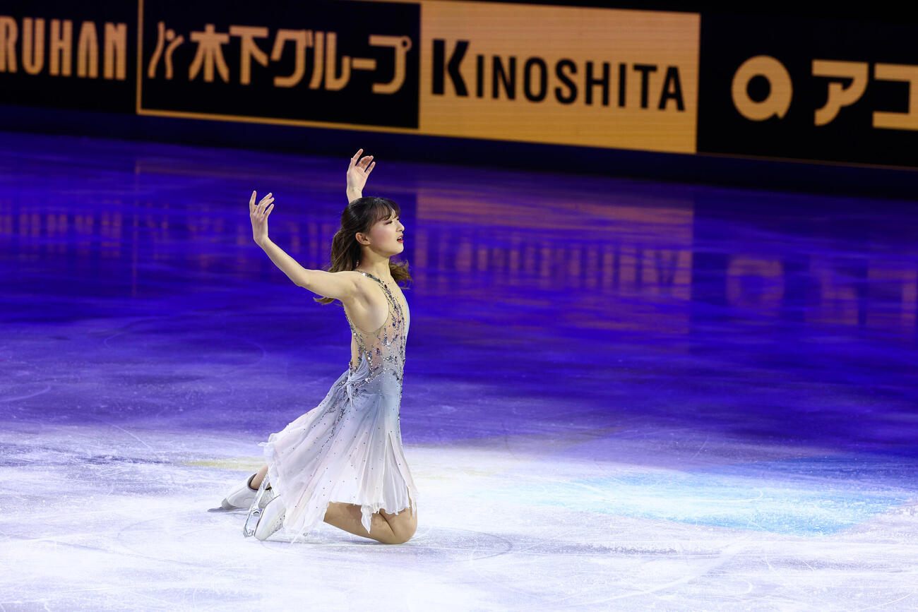 エキシビションで演技を披露する坂本花織（撮影・PNP）