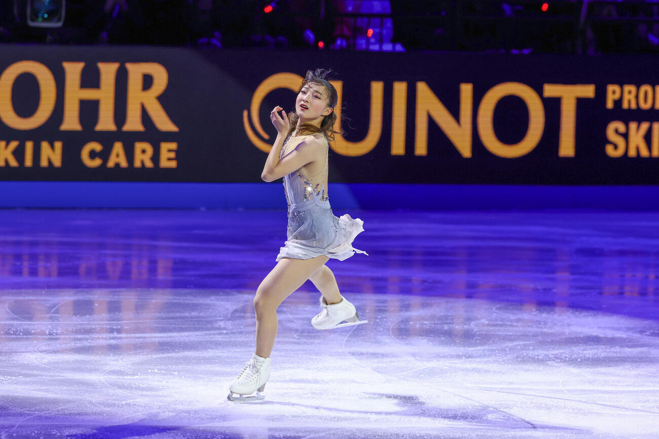 エキシビションで演技を披露する坂本花織（撮影・PNP）