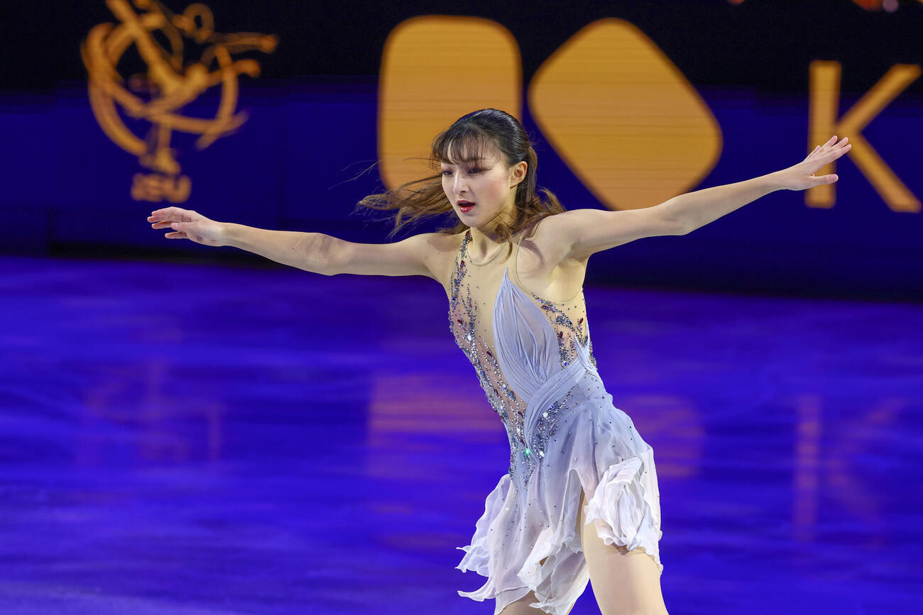 エキシビションで演技を披露する坂本花織（撮影・PNP）