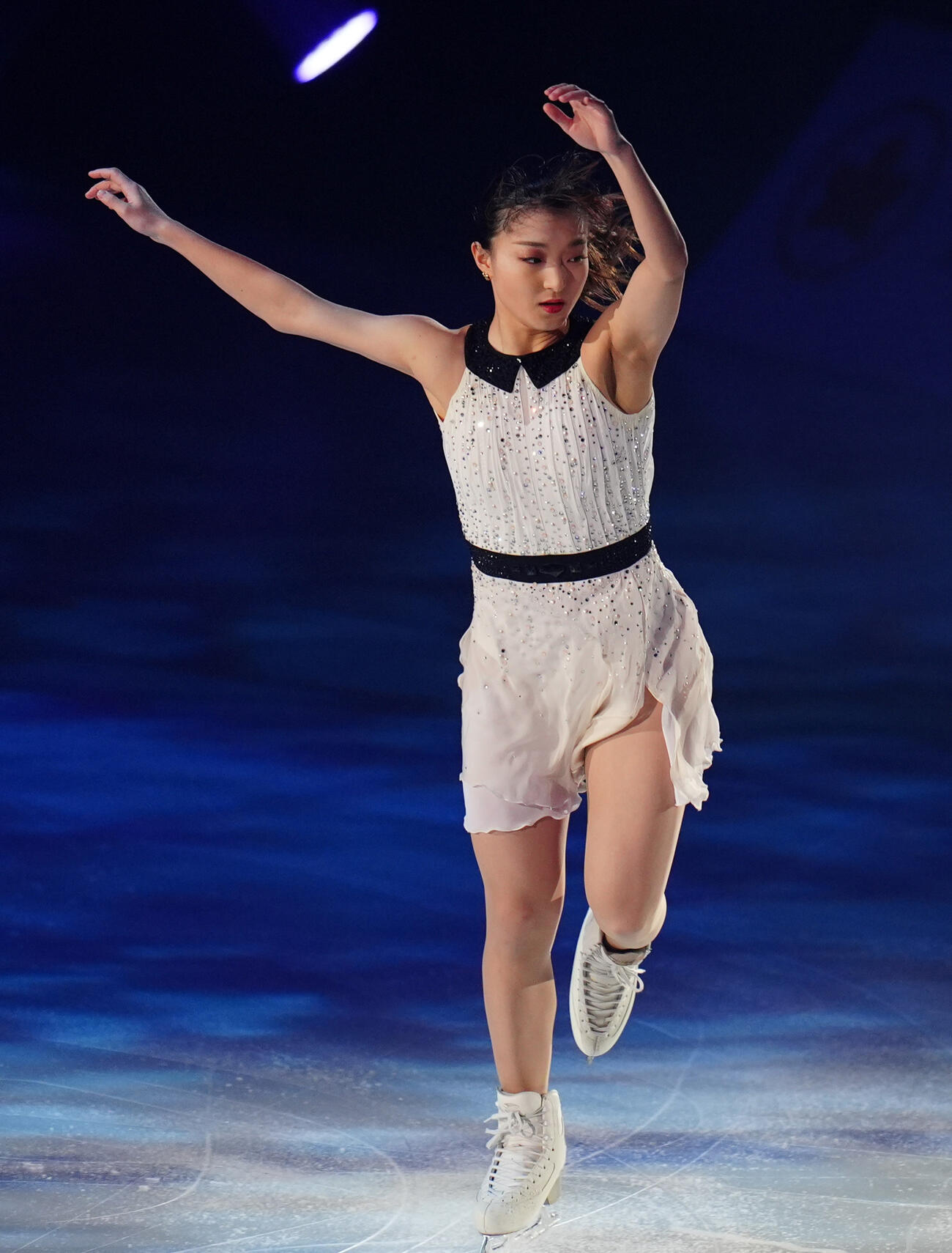 演技を披露する坂本花織（撮影・清水貴仁）