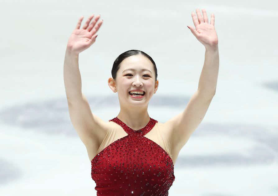 フィギュアスケート女子の青木祐奈（2025年12月撮影）