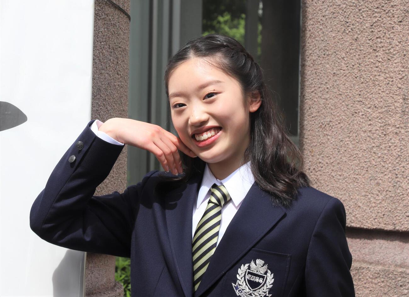 中京大中京高の入学式に出席した岡田（撮影・藤塚大輔）