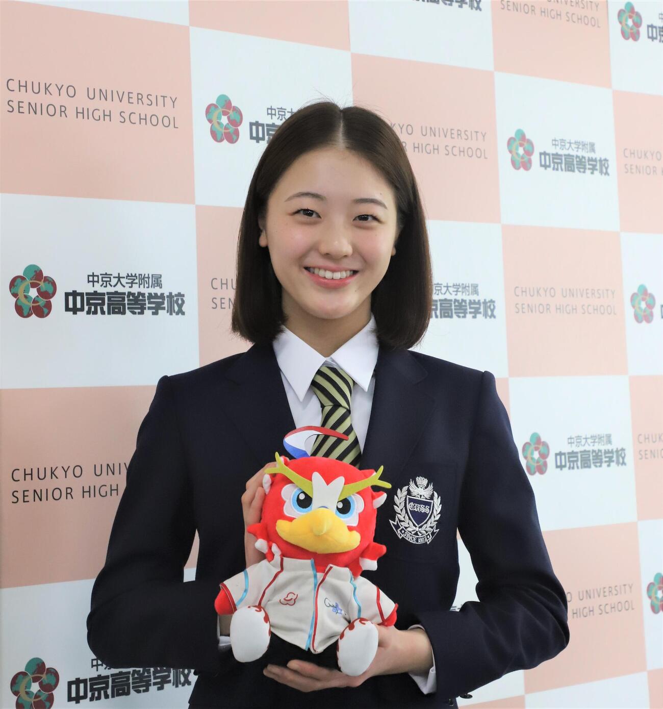 中京大中京高の入学式に出席した上薗（撮影・藤塚大輔）