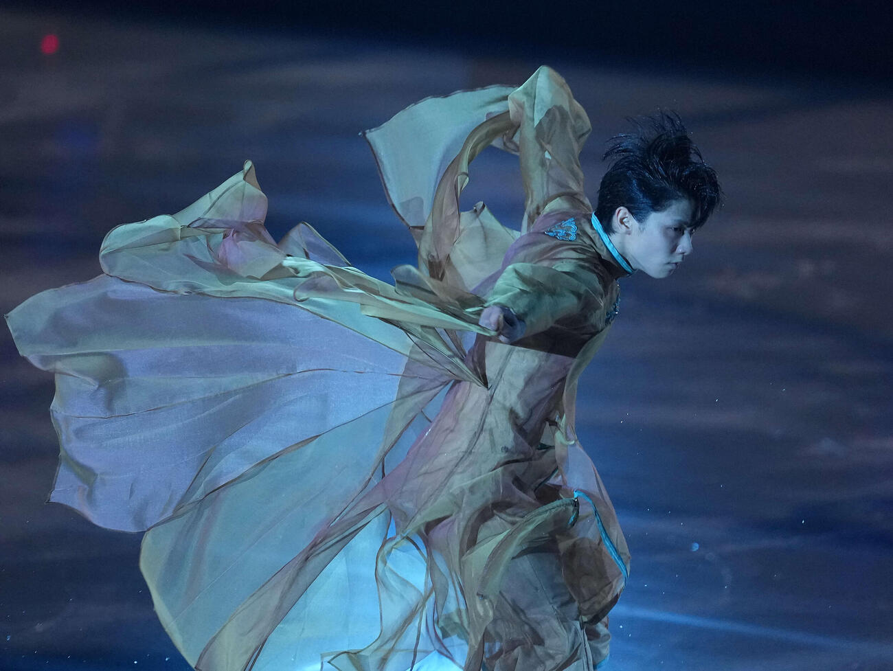 ダイナミックな演技でファンを魅了する羽生結弦さん（撮影・たえ見朱実）
