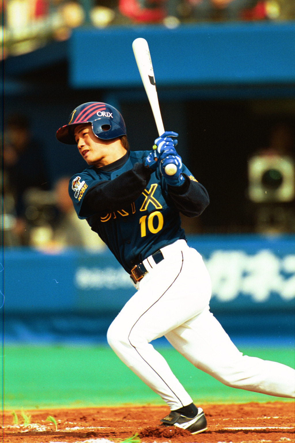 オリックス時代の谷佳知氏(2001年撮影)