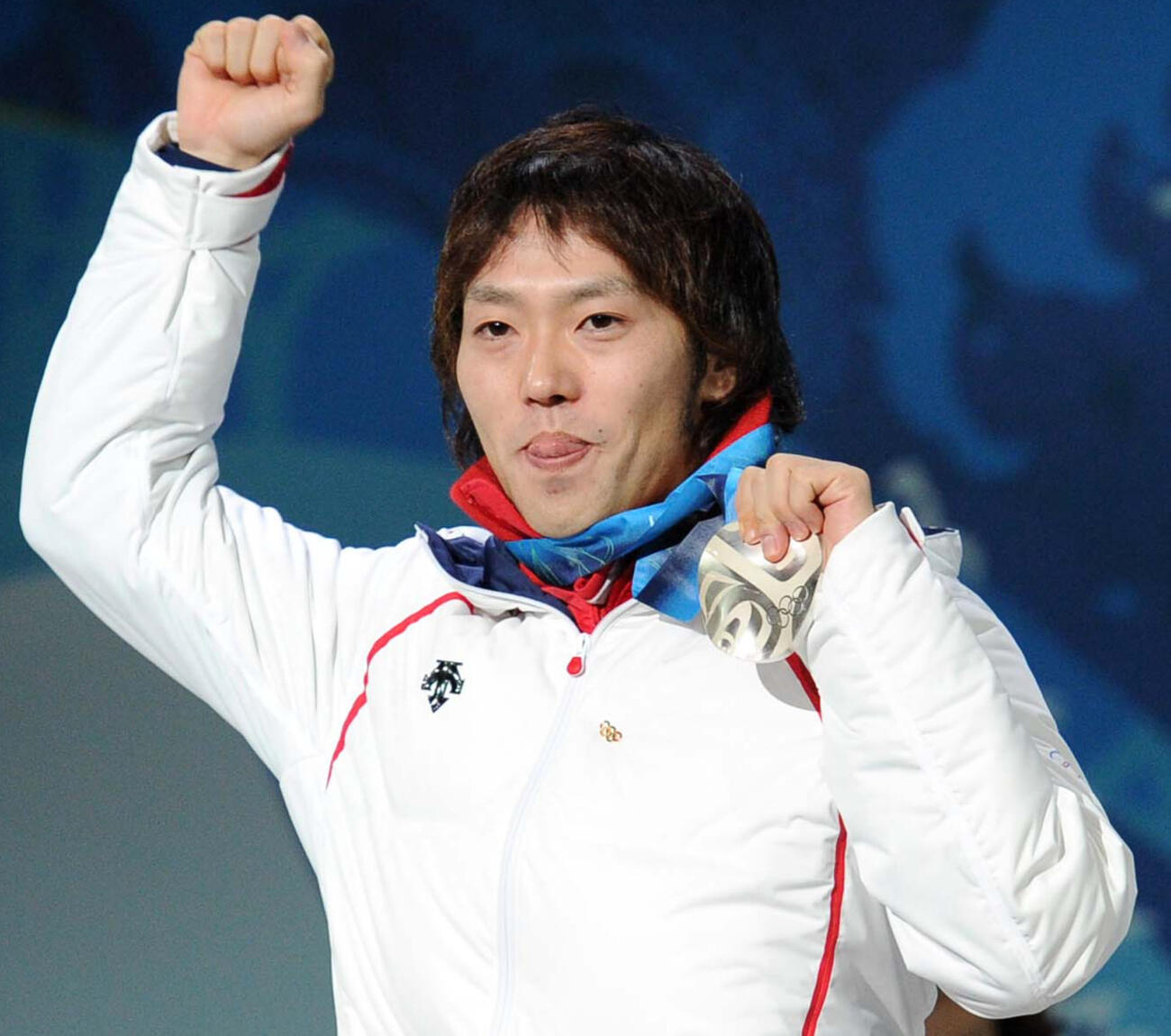 バンクーバー五輪のスピードスケート男子500メートルで銀メダルの長島圭一郎（10年2月16日撮影）