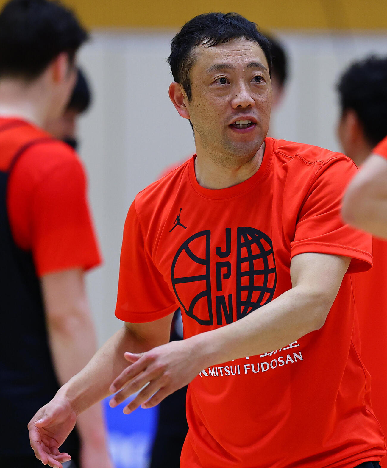 3人制バスケットボール日本代表男子の中祖嘉人ヘッドコーチ（撮影・野上伸悟）