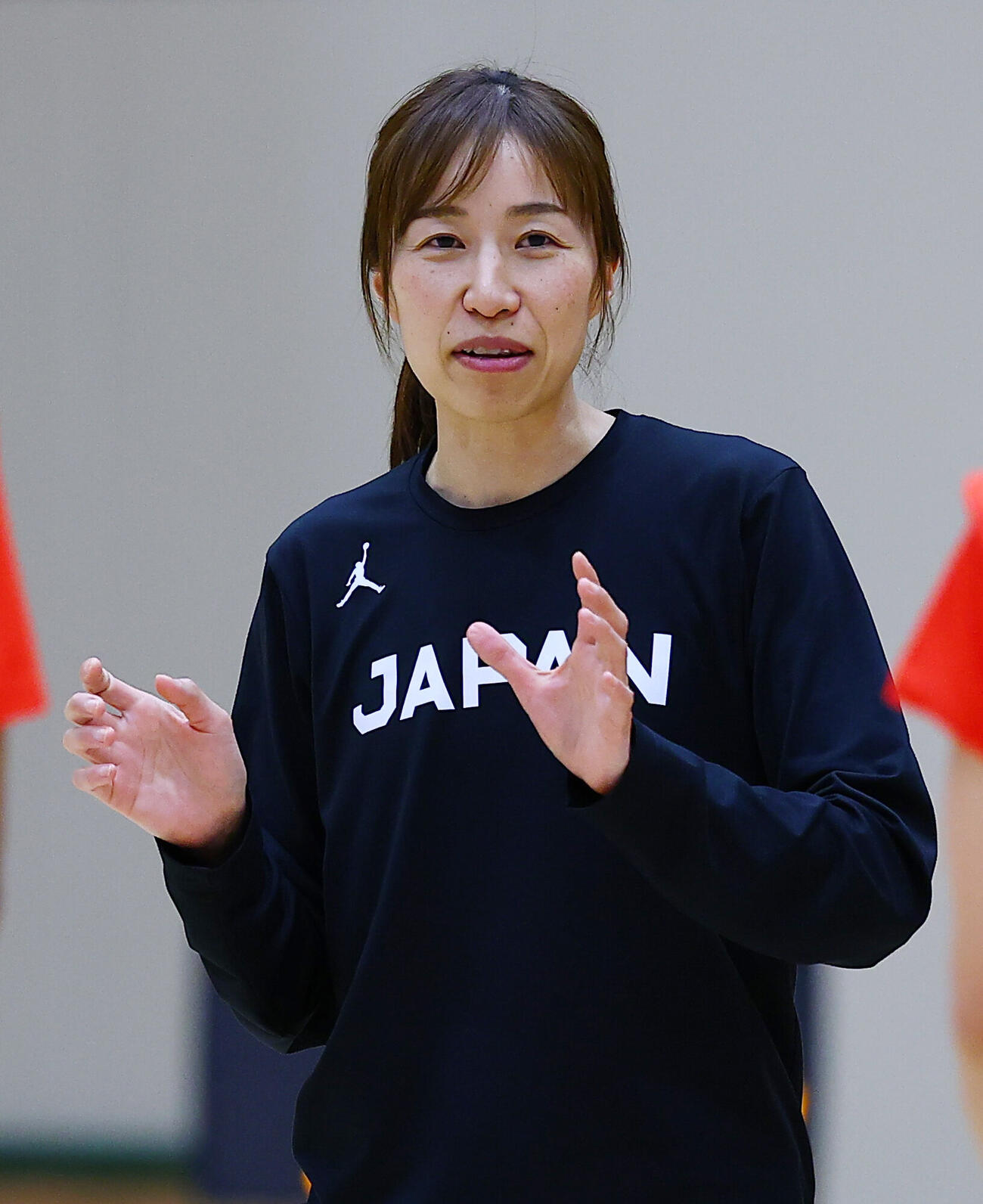 3人制バスケットボール日本代表女子の前田有香ヘッドコーチ（撮影・野上伸悟）