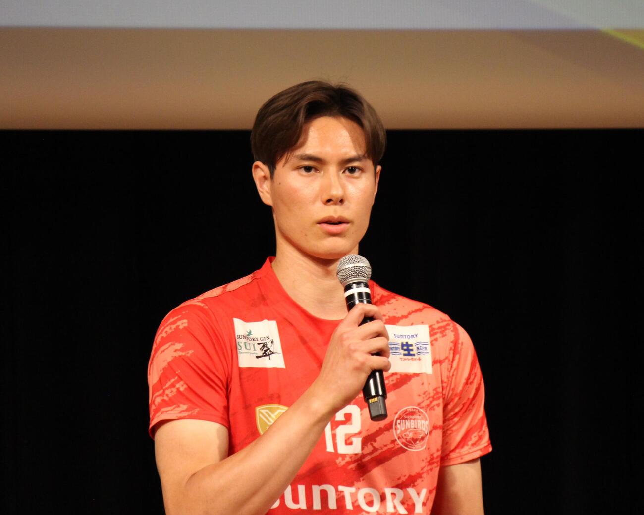 大同生命SVリーグ男子のプレーオフ「チャンピオンシップ」進出会見に出席する高橋藍