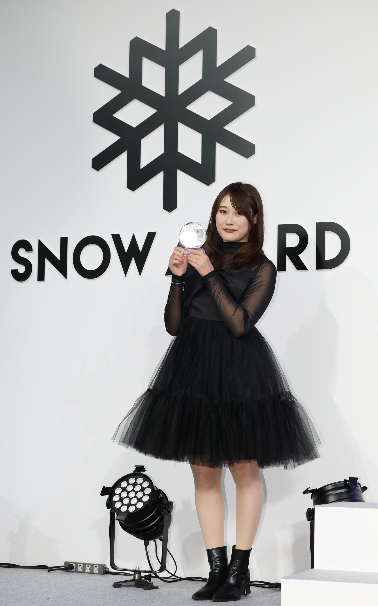 「SNOW AWARD」で優秀選手賞を受賞した村瀬心椛（撮影・宮地輝）